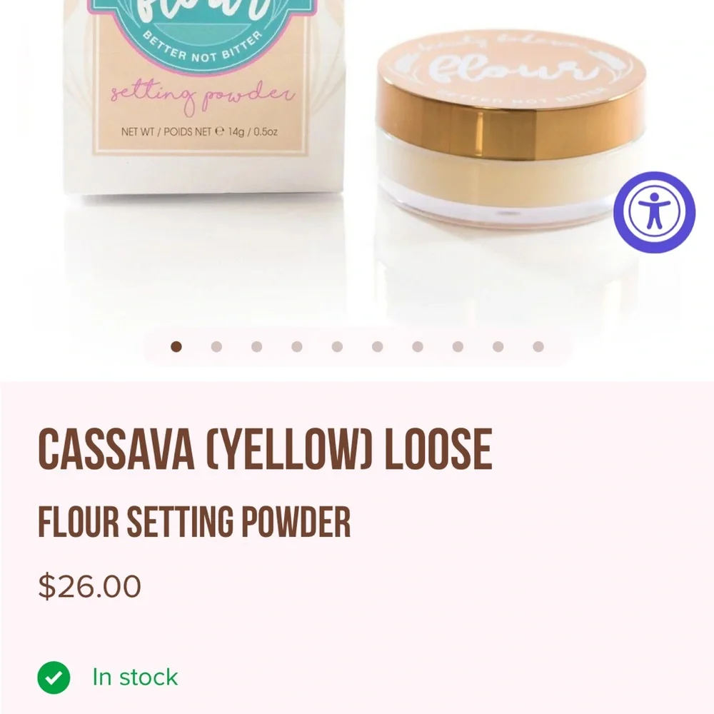 NEW beauty bakerie bite size pinch of flour Loose Setting Powder in Cassava